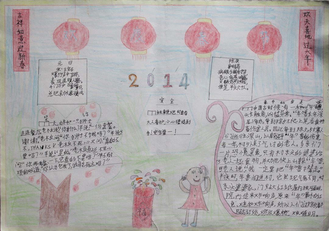 六年级春节手抄报（3）